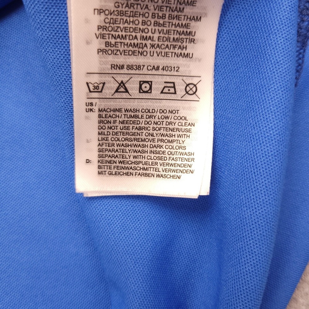 Adidas Pullover Mens‎ Large Blue 1/4 Zip Long Sleeve Golf Blue Spruce Derby - Picture 7 of 14